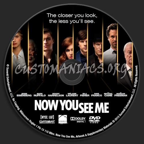 Now You See Me dvd label