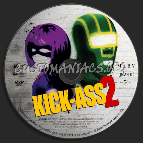 Kick-Ass 2 dvd label