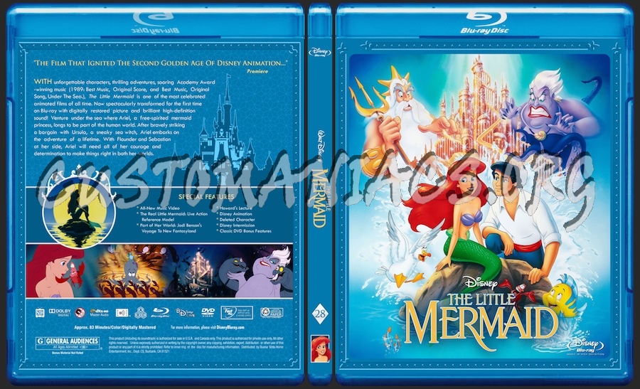 The Little Mermaid blu-ray cover