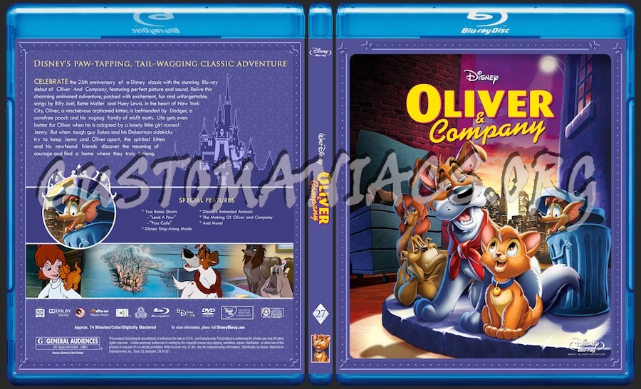 Oliver & Company blu-ray cover