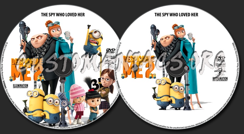 Despicable Me 2 dvd label