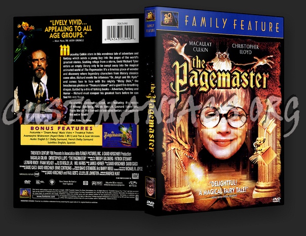 The Pagemaster dvd cover