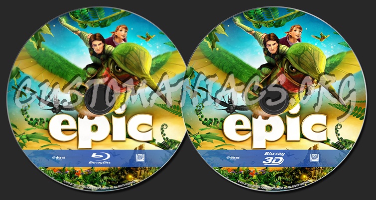 Epic 2D & 3D blu-ray label