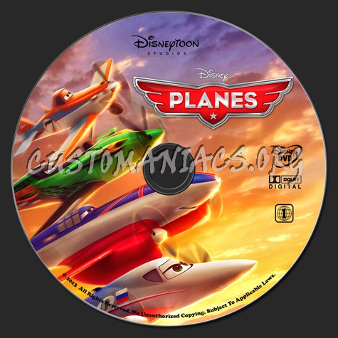 Planes (2013) dvd label