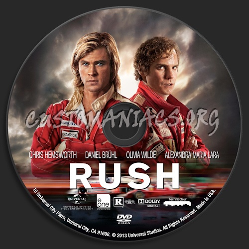 Rush (2013) dvd label