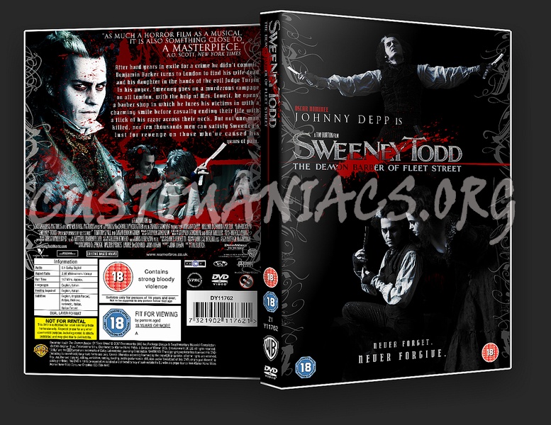 Sweeney Todd: The Demon Barber Of Fleet Street dvd cover