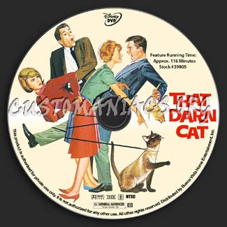 That Darn Cat dvd label