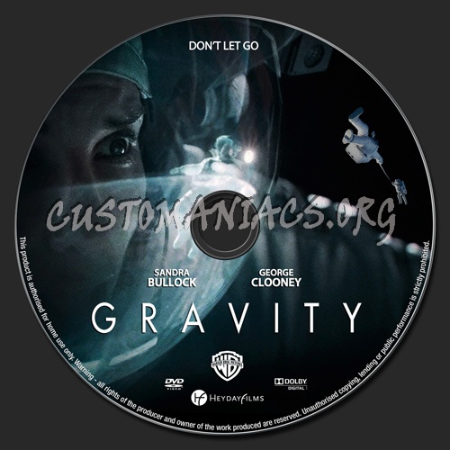 Gravity dvd label