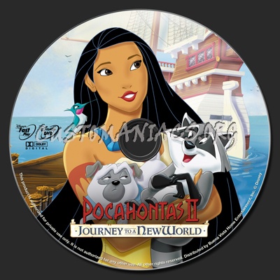 Pocahontas II dvd label