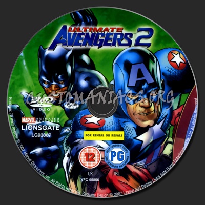 Ultimate Avengers Double Feature dvd label