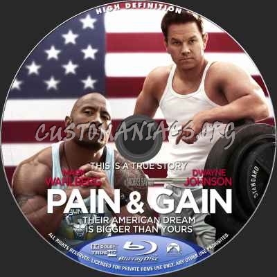 Pain And Gain blu-ray label