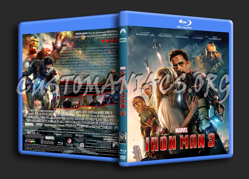 Iron Man 3 blu-ray cover