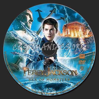 Percy Jackson Sea of Monsters dvd label