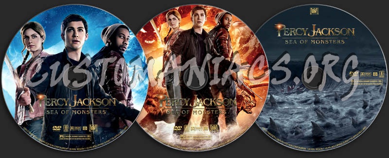 Percy Jackson: Sea of Monsters dvd label