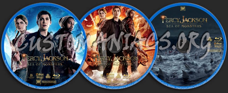 Percy Jackson: Sea of Monsters blu-ray label