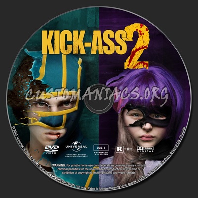Kick Ass 2 dvd label