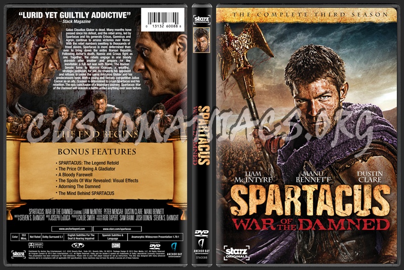 Spartacus War Of The Damned dvd cover