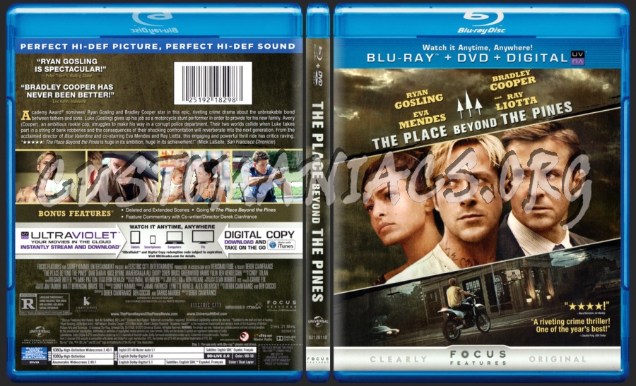 The Place Beyond The Pines blu-ray cover