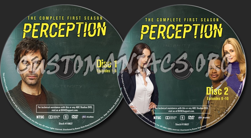 Perception Season 1 dvd label