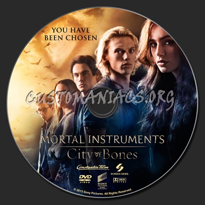 The Mortal Instruments: City Of Bones dvd label