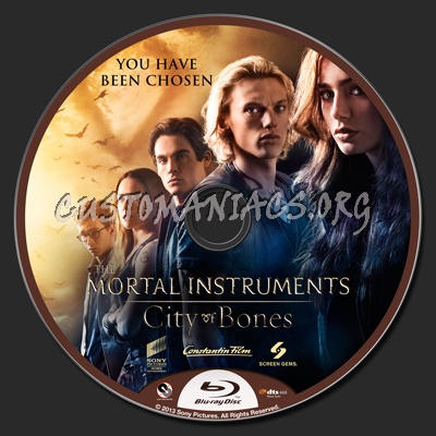 The Mortal Instruments: City Of Bones blu-ray label