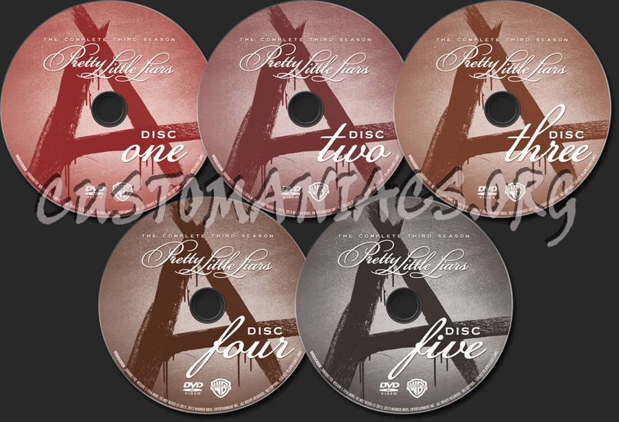 Pretty Little Liars Season 3 dvd label