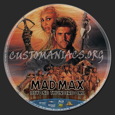Mad Max Beyond Thunderdome blu-ray label