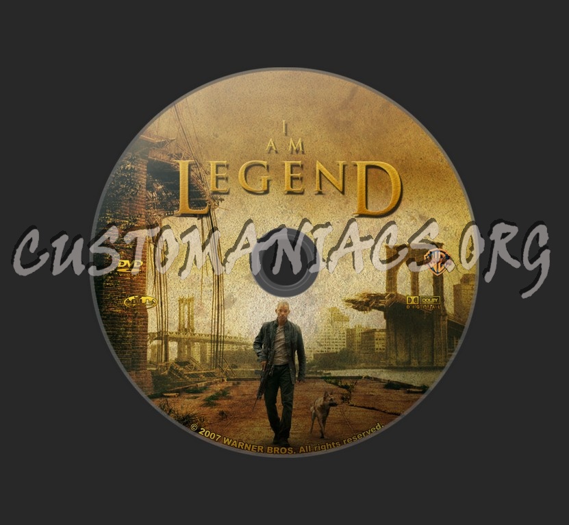 I Am Legend dvd label