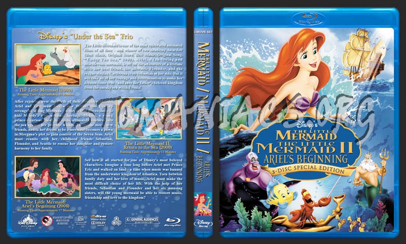 The Little Mermaid Triple Feature blu-ray cover