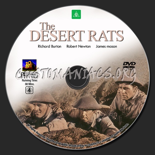 The Desert Rats dvd label