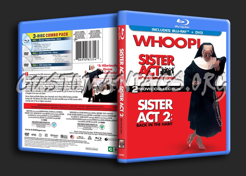 Sister Act & Sister Act 2 blu-ray cover