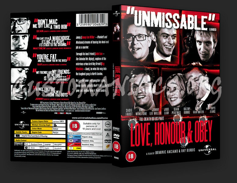Love Honour & Obey dvd cover