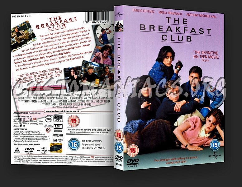 The Breakfast Club dvd cover