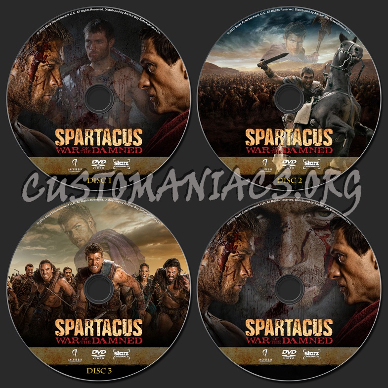 Spartacus War Of The Damned dvd label