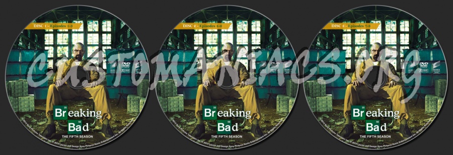 Breaking Bad Season 5 dvd label