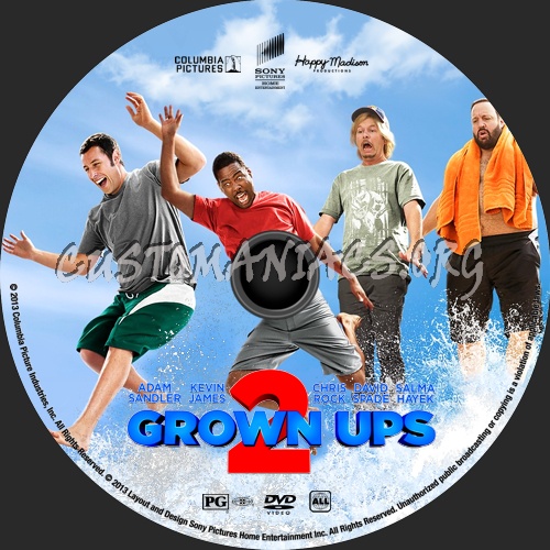 Grown Ups 2 (2013) dvd label