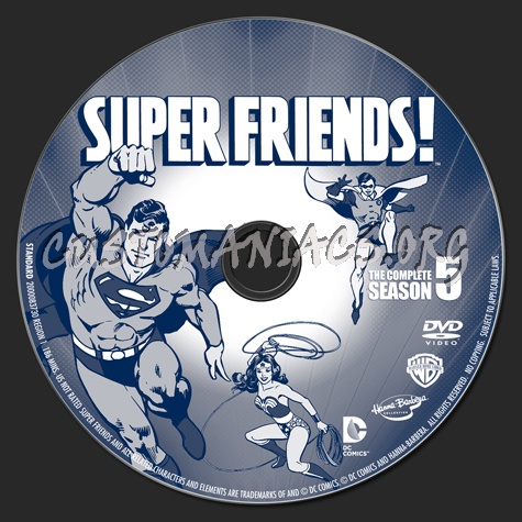 Super Friends! Season 5 dvd label