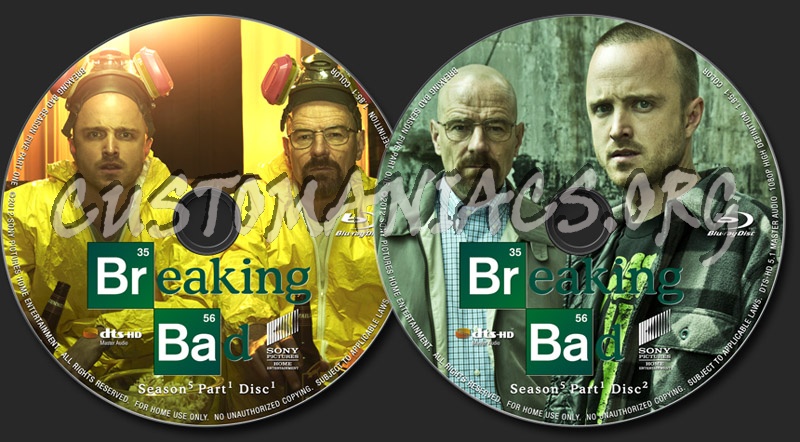 Breaking Bad Season 5 Part 1 blu-ray label