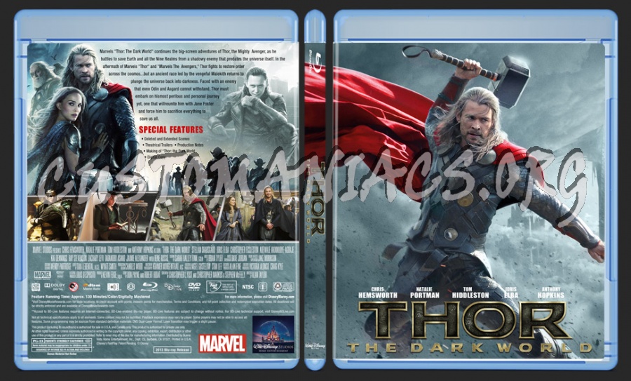 Thor: The Dark World blu-ray cover
