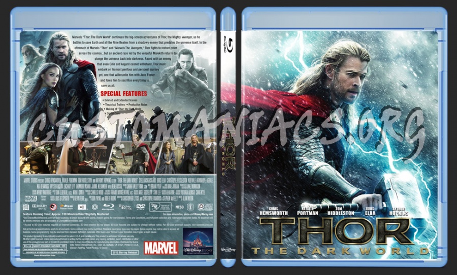 Thor: The Dark World blu-ray cover