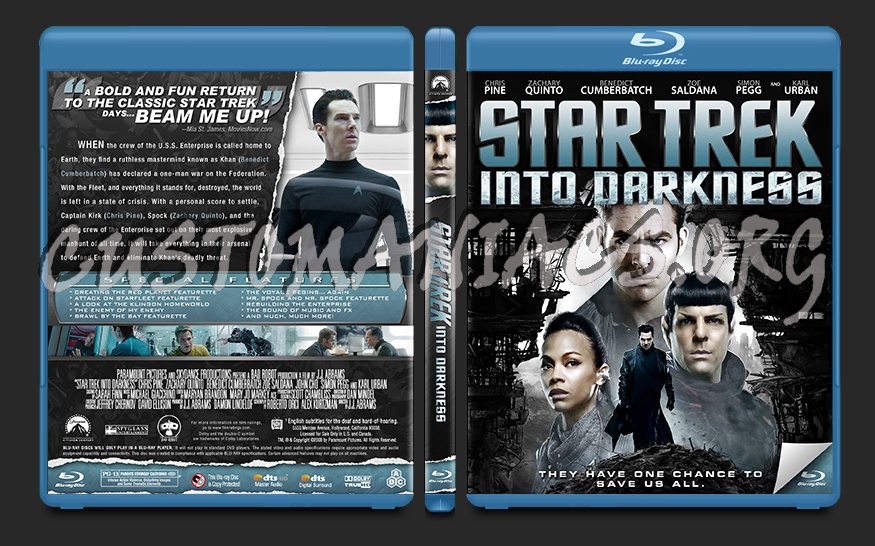 Star Trek Into Darkness blu-ray cover