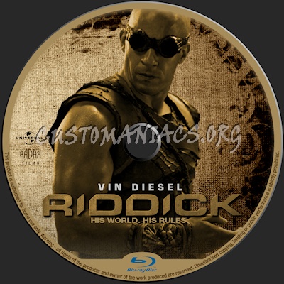 Riddick blu-ray label