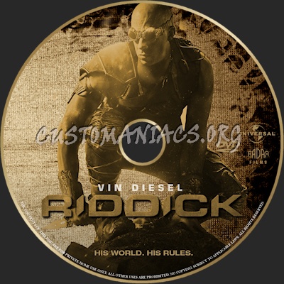 Riddick dvd label