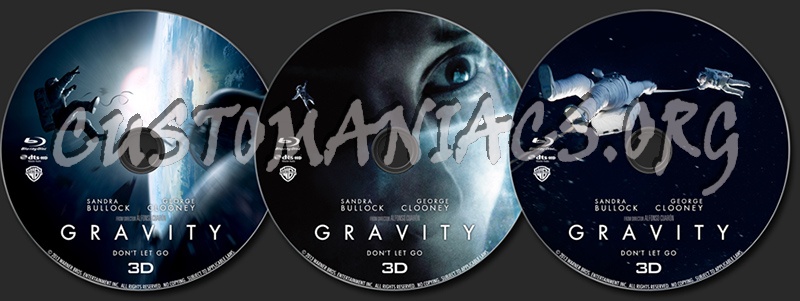 Gravity (3D) blu-ray label