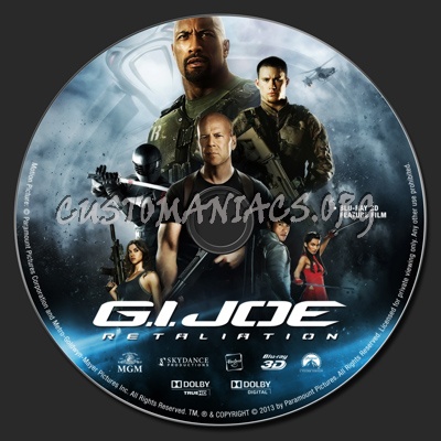 G.I. Joe: Retaliation 3D blu-ray label