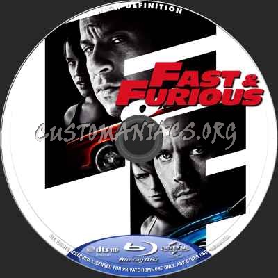 Fast And Furious (2009) blu-ray label