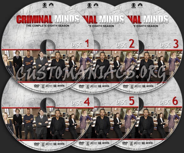 Criminal Minds - Season 8 dvd label