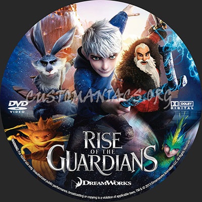 Rise of the Guardians dvd label