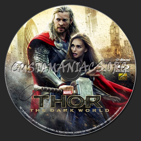 Thor: The Dark World blu-ray label