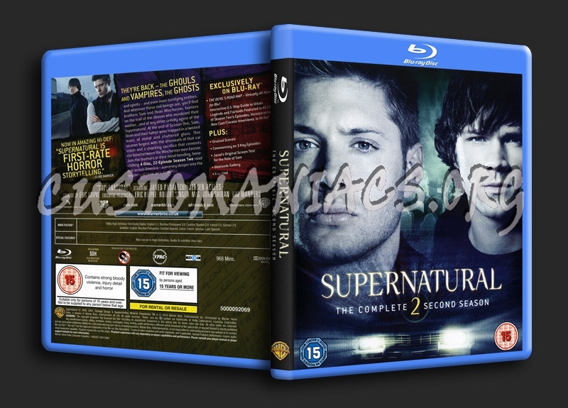 Supernatural Season 1, 2, 3, 4, 5, 6 blu-ray cover